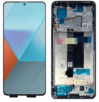 Дисплей Xiaomi Poco X6 5G 23122PCD1G с сенсором (тачскрином) черный с рамкой OLED