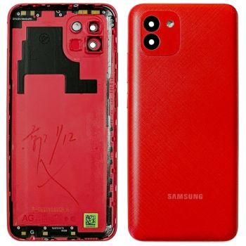 Задняя крышка корпуса Samsung A035 (SM-A035F, SM-A035F/DS) Galaxy A03 красная Оригинал
