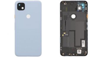 Задняя крышка корпуса Google Pixel 4A G025J голубая Оригинал