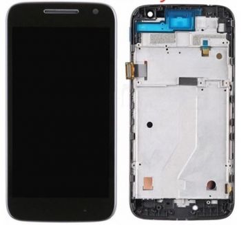 Дисплей Motorola XT1602, XT1604, XT1607, XT1609 Moto G4 Play с сенсором (тачскрином) черный с рамкой