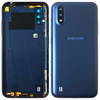 Задняя крышка корпуса Samsung A015 (SM-A015F, SM-A015F/DS) Galaxy A01 синяя Оригинал