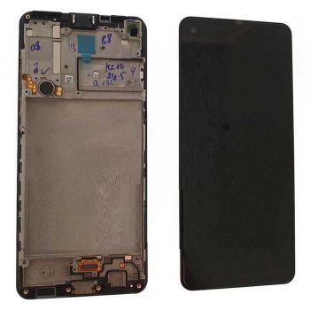 Дисплей Samsung A217 (SM-A217F, SM-A217F/DS) Galaxy A21s с сенсором (тачскрином) черный с рамкой