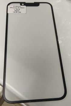 Стекло сенсорного экрана Apple iPhone 13 mini A2628, A2481, A2626, A2629, A2630 черное Оригинал