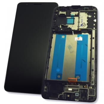 Дисплей Samsung A013 (SM-A013F/DS, SM-A013G/DS) Galaxy A01 Core с сенсором (тачскрином) черный с рамкой Оригинал