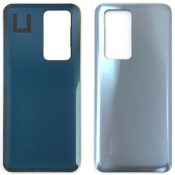 Задняя крышка корпуса Huawei P40 Pro ELS-NX9, ELS-N04, ELS-AN00, ELS-TN00 серебристая Оригинал