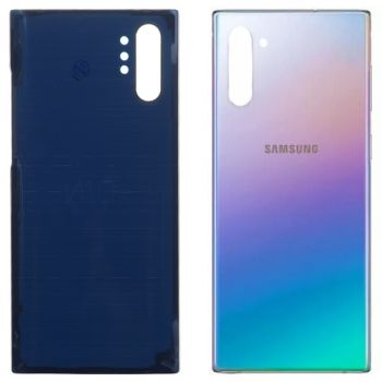Задняя крышка корпуса Samsung N975 (SM-N975F, SM-N975F/DS) Galaxy Note 10 Plus серебристая Aura Glow Оригинал