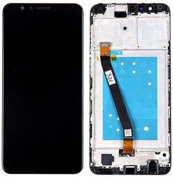 Дисплей (LCD) Huawei Honor 7X Dual Sim (BND-L21) с сенсором черный + рамка