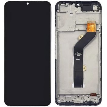 Дисплей Tecno Spark 7 KF6n. Tecno Spark 7 Go KF6m с сенсором (тачскрином) черный с рамкой Оригинал
