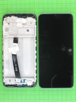 Дисплей Xiaomi Redmi 9 Prime M2004J19PI, Poco M2 MZB9919IN с сенсором (тачскрином) черный с рамкой