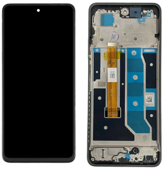 Дисплей Realme C67 4G RMX3890 с сенсором (тачскрином) черный с рамкой Оригинал