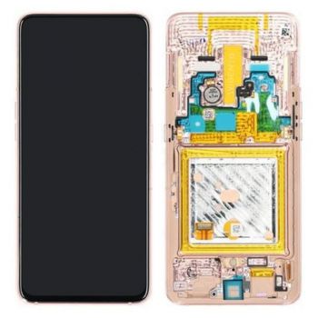 Дисплей Samsung A805 (SM-A805F) Galaxy A80 2019 с сенсором (тачскрином) черный с рамкой золотого цвета Оригинал