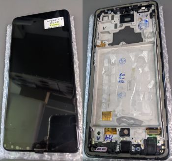Дисплей Samsung A725 (SM-A725F, SM-A725F/DS) Galaxy A72 с сенсором (тачскрином) черный с рамкой OLED