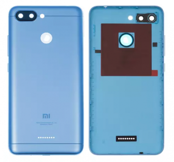 Задняя крышка корпуса Xiaomi Redmi 6 M1804C3DG, M1804C3DH синяя Оригинал