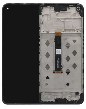 Дисплей Motorola XT2091, XT2091-3, XT2091-4 Moto G9 Power с сенсором (тачскрином) черный с рамкой