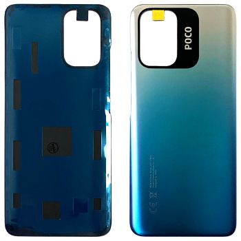 Задняя крышка корпуса Xiaomi Poco M5s 2207117BPG голубая Оригинал