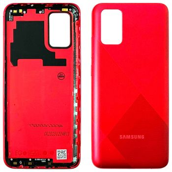 Задняя крышка корпуса Samsung A025 (SM-A025F, SM-A025F/DS) Galaxy A02s красная Оригинал