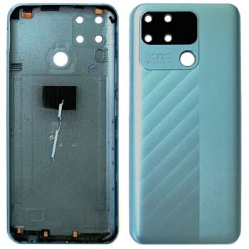 Задняя крышка корпуса Realme Narzo 50A RMX3430 голубая Оригинал