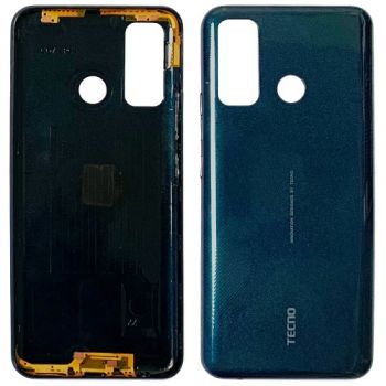 Задняя крышка корпуса Tecno Camon 15 CD7 синяя Оригинал