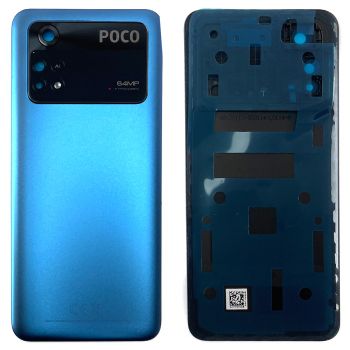 Задняя крышка корпуса Xiaomi Poco M4 Pro 2201117PI, MZB0B5VIN синяя Оригинал