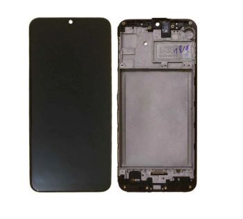 Дисплей Samsung M305 (SM-M305F) Galaxy M30 2019 с сенсором (тачскрином) черный с рамкой OLED
