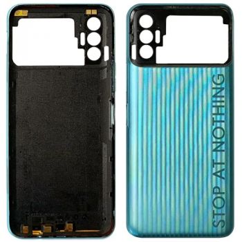 Задняя крышка корпуса Tecno Spark 8p KG7n голубая Оригинал