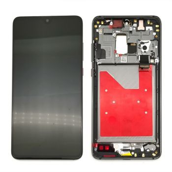 Дисплей Huawei Mate 20 HMA-L09, HMA-L29, HMA-AL00 с сенсором (тачскрином) черный с рамкой Оригинал