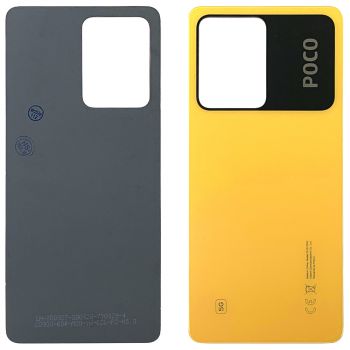 Задняя крышка корпуса Xiaomi Poco X5 Pro 22101320G, 22101320I желтая Оригинал