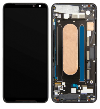 Дисплей Asus ZS660KL ROG Phone 2 I001D, I001DA, I001DE, I001DC, I001DB, I001D с сенсором (тачскрином) черный с рамкой Оригинал