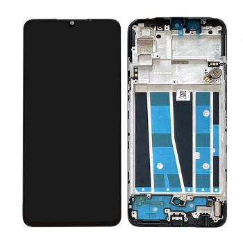 Дисплей Oppo Reno 3 CPH2043 с сенсором (тачскрином) черный с рамкой OLED
