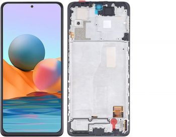 Дисплей Xiaomi Redmi Note 10 Pro M2101K6G. Redmi Note 10 Pro Max M2101K6I с сенсором (тачскрином) черный с рамкой OLED