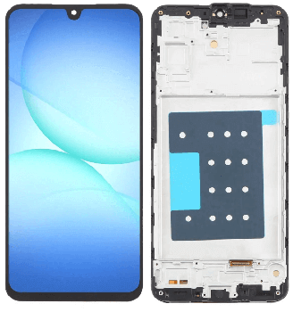 Дисплей Samsung A175 (SM-A175F, SM-A175F/DS) Galaxy A17 с сенсором (тачскрином) черный с рамкой OLED