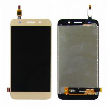 Дисплей (LCD) Huawei Y3 (2017) (CRO-L02, CRO-L22), Y5 Lite (2017) с сенсором золотой + рамка Оригинал