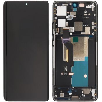 Дисплей Motorola XT2403, XT2403-1, XT2403-2 Edge 50 Pro с сенсором (тачскрином) черный с рамкой Оригинал