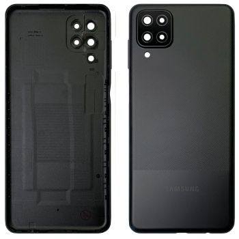 Задняя крышка корпуса Samsung A127 (SM-A127F, SM-A127F/DS) Galaxy A12 Nacho черная Оригинал