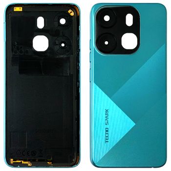 Задняя крышка корпуса Tecno Spark Go 2023 BF7 голубая Оригинал