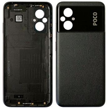 Задняя крышка корпуса Xiaomi Poco M5 22071219CG черная Оригинал