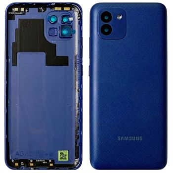 Задняя крышка корпуса Samsung A035 (SM-A035F, SM-A035F/DS) Galaxy A03 синяя Оригинал