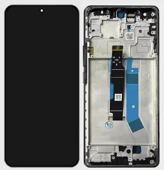 Дисплей Xiaomi Redmi Note 14 Pro 4G 24116RACCG с сенсором (тачскрином) черный с рамкой TFT
