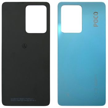 Задняя крышка корпуса Xiaomi Poco X5 Pro 22101320G, 22101320I голубая Оригинал