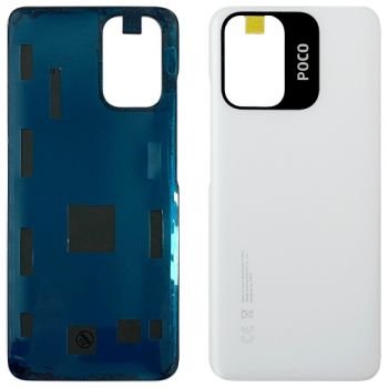 Задняя крышка корпуса Xiaomi Poco M5s 2207117BPG белая Оригинал