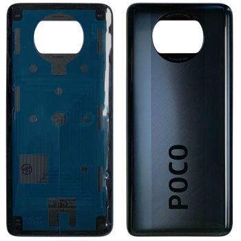 Задняя крышка корпуса Xiaomi Poco X3 Pro M2102J20SG, M2102J20SI черная Оригинал