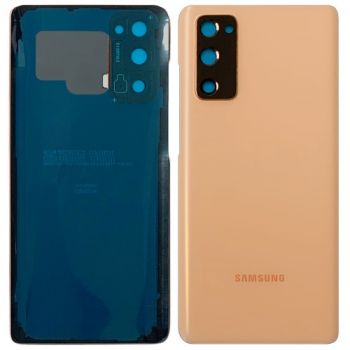 Задняя крышка корпуса Samsung G780, G781 (SM-G780F, SM-G780F/DSM, SM-G781B, SM-G781B/DS) Galaxy S20 FE оранжевая