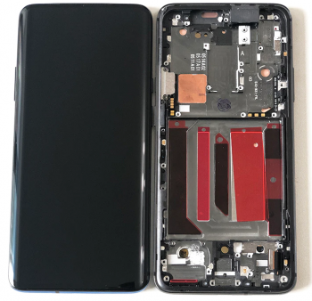 Дисплей OnePlus 7T Pro HD1913, HD1910, HD1911 с сенсором (тачскрином) черный с рамкой Оригинал