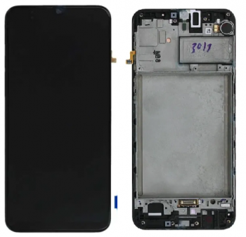 Дисплей Samsung M325 (SM-M325F, SM-M325F/DS) Galaxy M32 с сенсором (тачскрином) черный с рамкой Оригинал