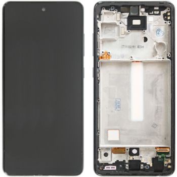 Дисплей Samsung A525, A526 (SM-A525F, SM-A526B, SM-A525F/DS, SM-A526B/DS) Galaxy A52 с сенсором (тачскрином) черный с рамкой OLED