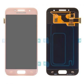 Дисплей Samsung A320 (SM-A320F, SM-A320F/DS) Galaxy A3 2017 с сенсором (тачскрином) розовый OLED