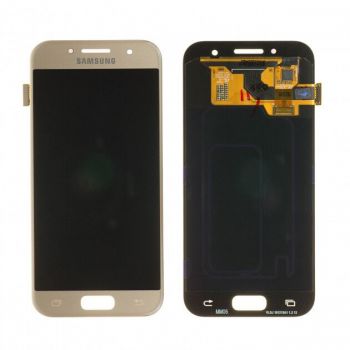 Дисплей Samsung A320 (SM-A320F, SM-A320F/DS) Galaxy A3 2017 с сенсором (тачскрином) золотой OLED