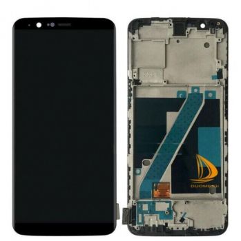 Дисплей OnePlus 5T A5010 с сенсором (тачскрином) черный с рамкой OLED