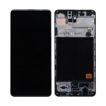 Дисплей Samsung A515 (SM-A515F) Galaxy A51 с сенсором (тачскрином) черный с рамкой OLED