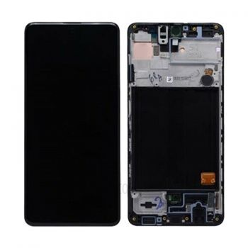 Дисплей Samsung M317 (SM-M317F, SM-M317F/DS) Galaxy M31s с сенсором (тачскрином) черный с рамкой OLED